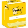 Bloc-notes post-it 655 76x127mm 100f/bloc repositionnables coloris jaune