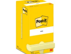 Bloc-notes post-it 655 76x127mm 100f/bloc repositionnables coloris jaune