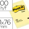 Bloc-notes post-it 656 51x76mm 100f/bloc repositionnables coloris jaune 656-cy
