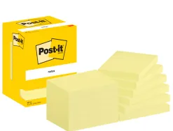 Bloc-notes post-it 657 102x76mm repositionnables coloris jaune 7100290168