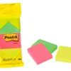 Bloc-notes post-it couleurs énergiques 51x38mm 100f repositionnables 5 coloris assortis 12 blocs