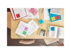 Bloc-notes post-it couleurs énergiques 51x38mm 100f repositionnables 5 coloris assortis 12 blocs