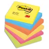 Bloc-notes post-it couleurs énergiques 76x76mm 100f repositionnables 5 coloris assortis 6 blocs 7100296019