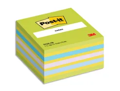 Bloc-notes post-it cube rêve intense 76x76mm 450f coloris néon bleu/vert