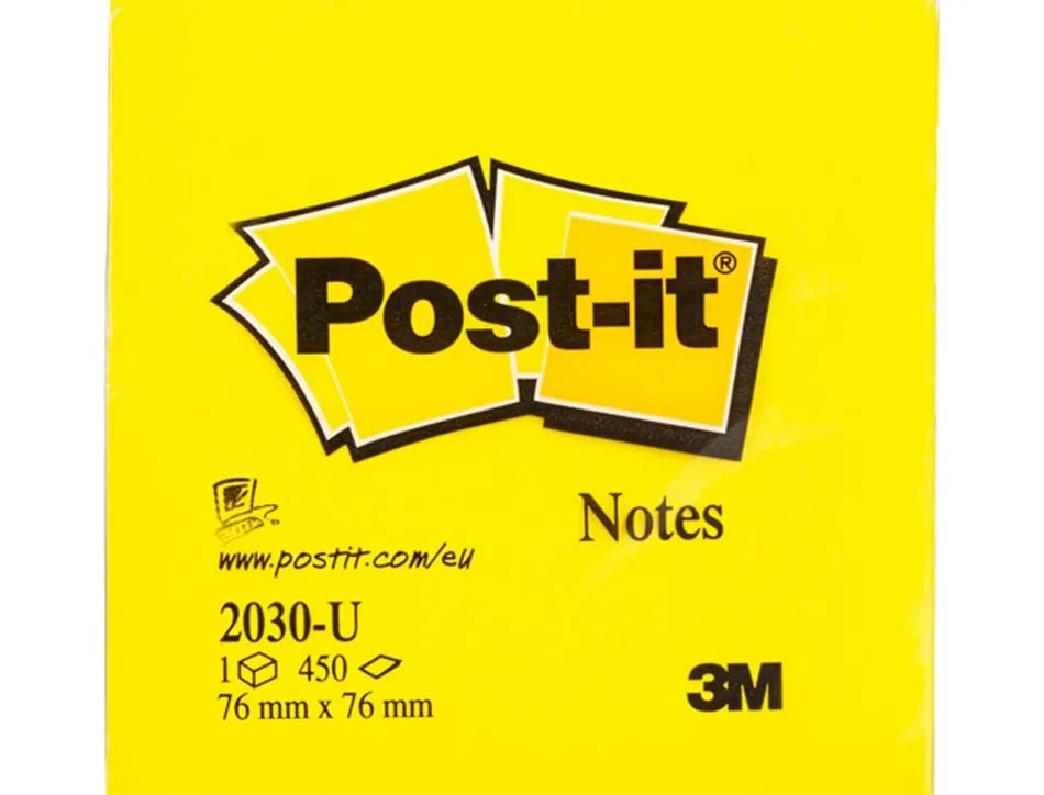 Bloc-notes post-it cube 76x76mm 450f repositionnables coloris light énergie