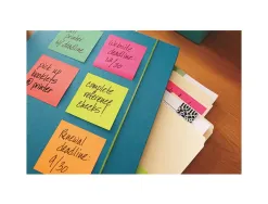Bloc-notes post-it cube 76x76mm 450f repositionnables coloris light énergie