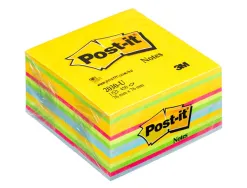 Bloc-notes post-it cube 76x76mm 450f repositionnables coloris light énergie