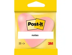 Bloc-notes post-it fantaisie forme coeur 225f repositionnables coloris rose assortis