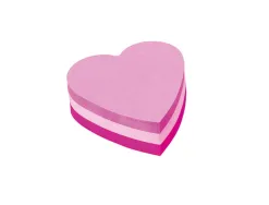 Bloc-notes post-it fantaisie forme coeur 225f repositionnables coloris rose assortis