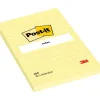Bloc-notes post-it grand format 102x152mm 100f lignées repositionnables coloris jaune