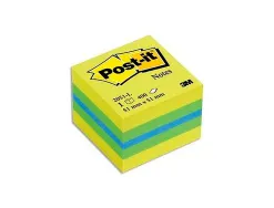 Bloc-notes post-it minis 51x51mm 400f repositionnables coloris plaisir