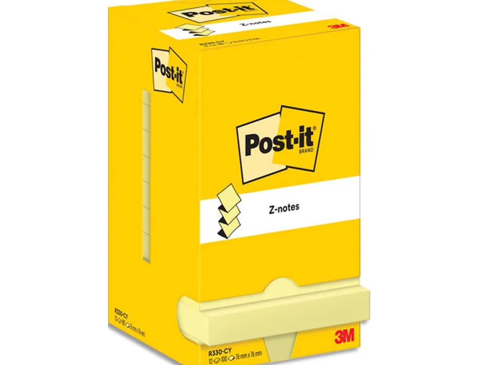 Bloc-notes post-it recharge z-notes 76x76mm 100f super z-notes repositionnables