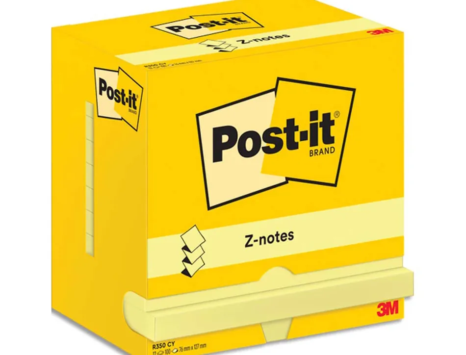 Bloc-notes post-it recharge z-notes 127x76mm 100f super z-notes repositionnables