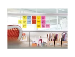 Bloc-notes post-it super sticky couleur carnival 47.6x47.6mm90f neon/bleu/vert/jaun/fusch/orange 12 blocs 622-1255rio