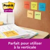 Bloc-notes post-it super sticky couleur carnival 47,6x47,6mm90 feuilles bleu vert rose 12 blocs 7100290180