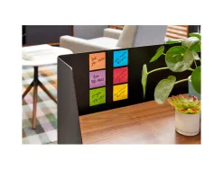 Bloc-notes post-it super sticky 76x76mm 90f repositionnables adhésif renforcé coloris assortis néon barquette 24 blocs