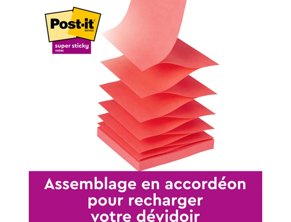 Bloc-notes post-it z super sticky 6 blocs 76x76 coloris cosmic assorites