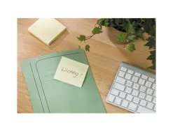 Bloc-notes post-it z-notes papier recyclé 76x76mm 100f/bloc repositionnables coloris jaune boîte 6 blocs