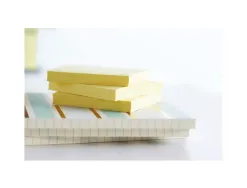 Bloc-notes post-it z-notes papier recyclé 76x76mm 100f/bloc repositionnables coloris jaune boîte 6 blocs