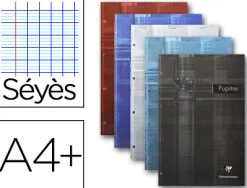 Bloc-notes pupitre clairefontaine couverture pelliculée agrafé en tête a4 90g 280 pages détachables séyès