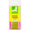 Bloc-notes q-connect couleurs néon 38x51mm 50f repositionnables coloris assortis 3 blocs
