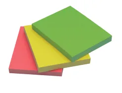 Bloc-notes q-connect couleurs néon 38x51mm 50f repositionnables coloris assortis 3 blocs