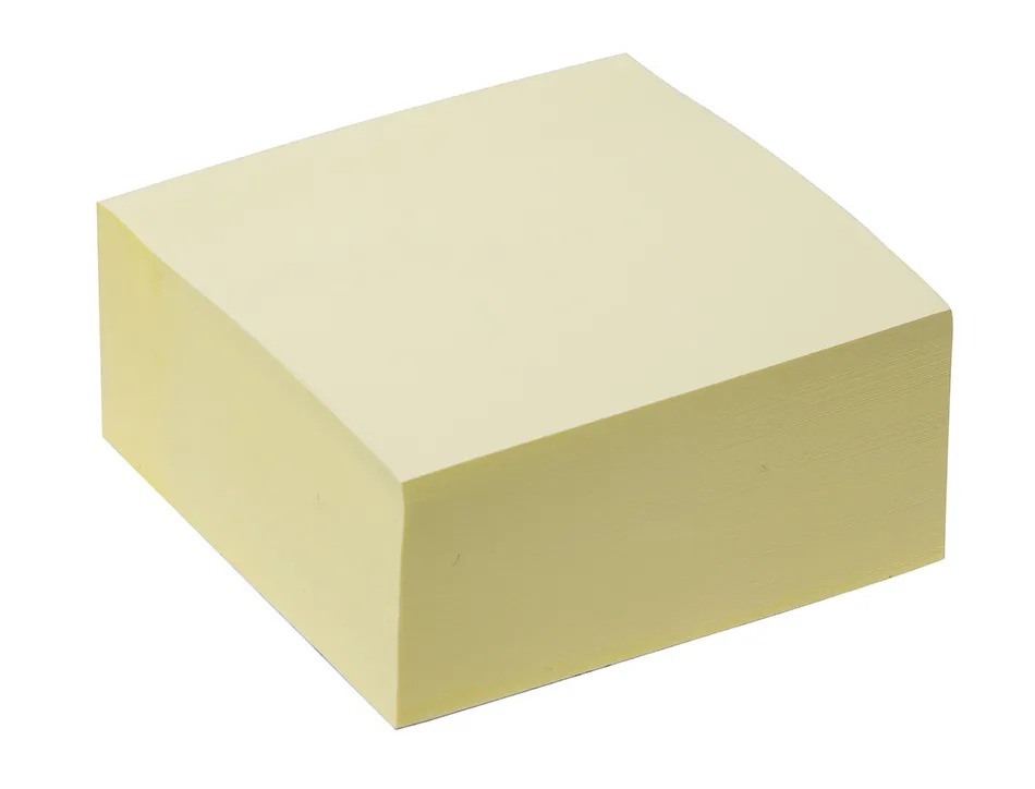 Bloc-notes q-connect cube quick notes 76x76mm 400f repositionnables sans traces coloris jaune
