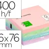 Bloc-notes q-connect cube quick notes 76x76mm 400f repositionnables sans traces coloris pastel