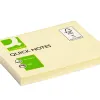Bloc-notes q-connect quick notes 102x76mm 1 bloc 100f repositionnables coloris jaune