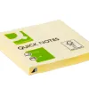 Bloc-notes q-connect quick notes 76x76mm 1 bloc 100f repositionnables coloris jaune