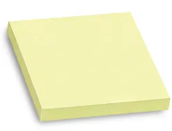 Bloc-notes q-connect quick notes papier recyclé 76x76mm 100f repositionnables coloris jaune