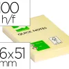 Bloc-notes q-connect quick notes 51x76mm 1 bloc 100f repositionnables coloris jaune