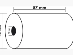 Bobine 1 pli thermique excompta 55g 57x46mm-24m lot de 5