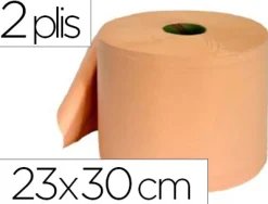 Bobine essuyage 2 plis 300x230mm 800f coloris saumon