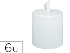 Bobine essuyage dévidage centrale 20x20cm 450 feuilles prédécoupées pack 6 unités
