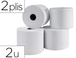 Bobine essuyage 1000f 2 plis coloris blanc lot de 2 unitès