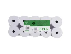Bobine exacompta calculatrices papier offset extra-blanc 60g 1 pli 74x70mm mandrin 12mm métrage 40m lot 10 rouleaux