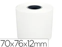 Bobine schades calculatrices caisses enregistreuses diamètre 70mm mandrin 12mm largeur 76mm 1 pli