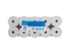 Bobine thermique exacompta tickets de caisse 1 pli sans bpa 80x72mmmandrin 12mm métrage 76m lot 10 rouleaux