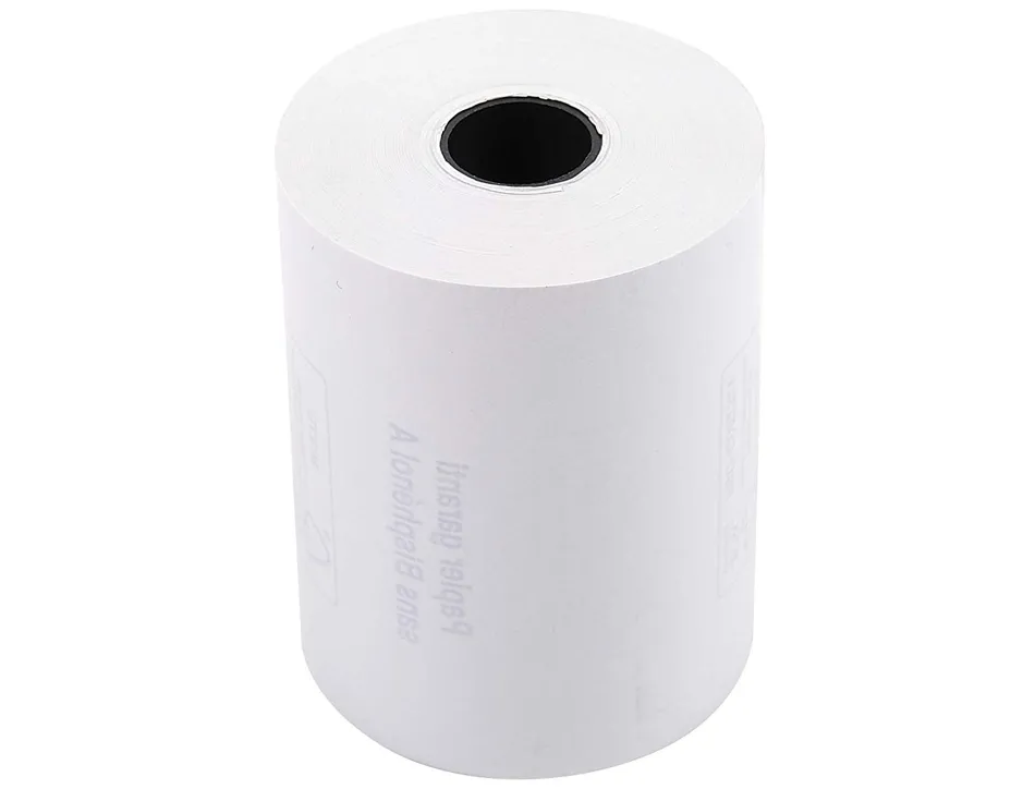 Bobine thermique exacompta tickets carte bancaire 1 pli 57x46mm mandrin 12mm métrage 25m lot 10 rouleaux
