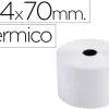 Bobine thermique exacompta tickets de caisse 1 pli sans bpa 44x70mm mandrin 12mm métrage 60m lot 10 rouleaux