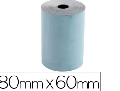 Bobine thermique exacompta exablue 80x60mm 55g longueur 44m 55g impression verso tres longue conservation
