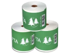Bobine thermique exacompta tickets de caisse 2 plis chimiqueautocopiant 57g 76x70mm mandrin 12mm 25m lot 10 unites