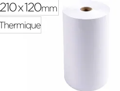 Bobine thermique exacompta telex 1 pli extra blanc 60g 210x120mm mandrin 25mm metrage 120m