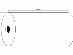 Bobine thermique exacompta telex 1 pli extra blanc 60g 210x120mm mandrin 25mm metrage 120m