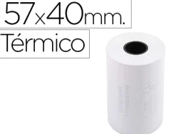 Bobine thermique exacompta tickets carte bancaire 1 pli sans bpa 57x40mm mandrin 12mm métrage 18m lot de 10 rouleaux