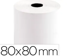 Bobine thermique q-connect 80mm largeur x 80mm diametre 70gr pour tpe sans bisphenol a