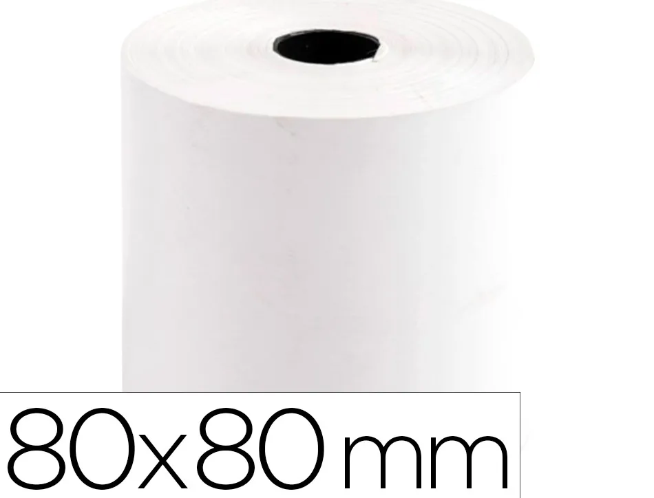 Bobine thermique q-connect 80mm largeur x 80mm diametre 70gr pour tpe sans bisphenol a