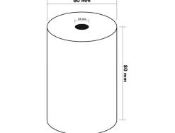 Bobine thermique q-connect 80mm largeur x 60mm diametre 55gr sans bisphenol a