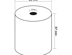 Bobine thermique q-connect 57mm largeur x 60mm diametre 55gr sans bisphenol a